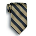 School Stripes Tie - Navy/Khaki Beige